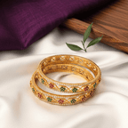 One Gram Gold Bangles with cz stones