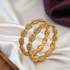 One Gram Gold Temple Lakshmi Coin Bangles