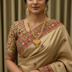 Antique Gold Peacock Long Haaram Chain Set