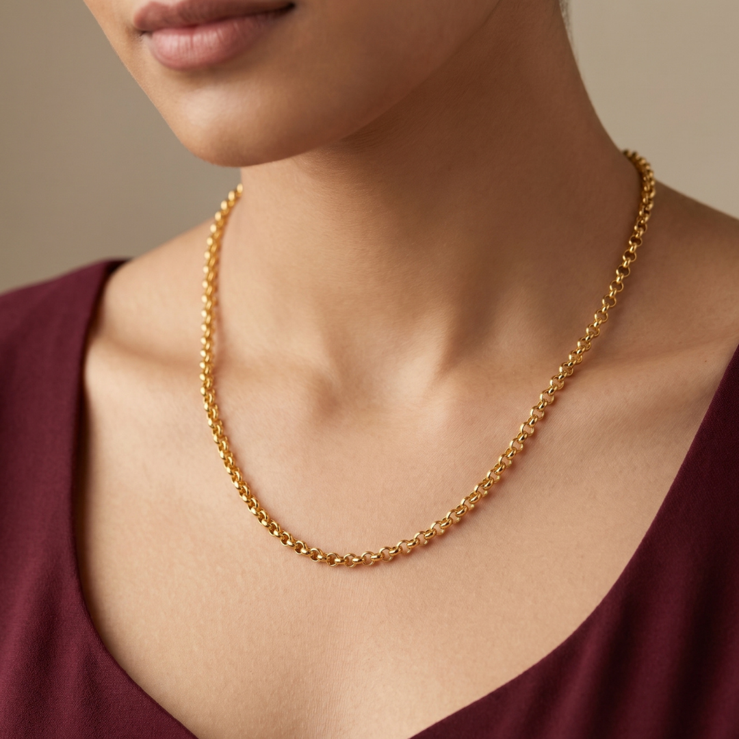Micro Gold Plated Rolo Chain