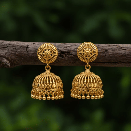 Micro Gold Plated Jhumka Earrings