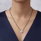 CZ Heart Pendant Mangalsutra