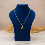 CZ Marquise Pendant Gold Chain