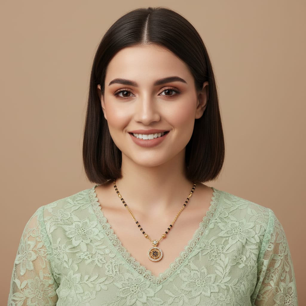 CZ One Gram&nbsp; Mangalsutra