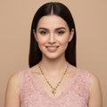  CZ Peacock Feather Ruby Mangalsutra 