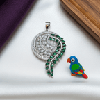 CZ Pendant Earing Set,