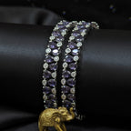 CZ Rhodium Pear & Round Tennis Bangles