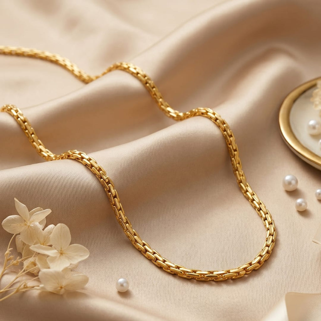 Classic Interlock Micro Gold-Plated Chain