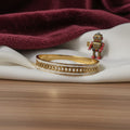 Cuban Link Crystal Border Gold-Tone Bangle