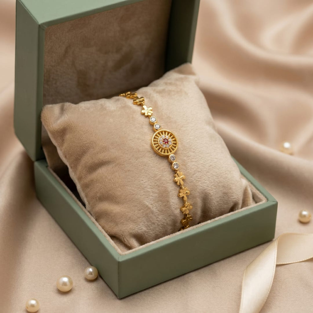 Micro Gold Forming CZ circle Bracelet