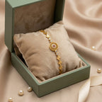 Micro Gold Forming CZ circle Bracelet