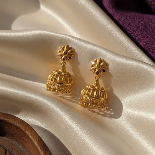 Micro Gold Plated Jhumka Earrings