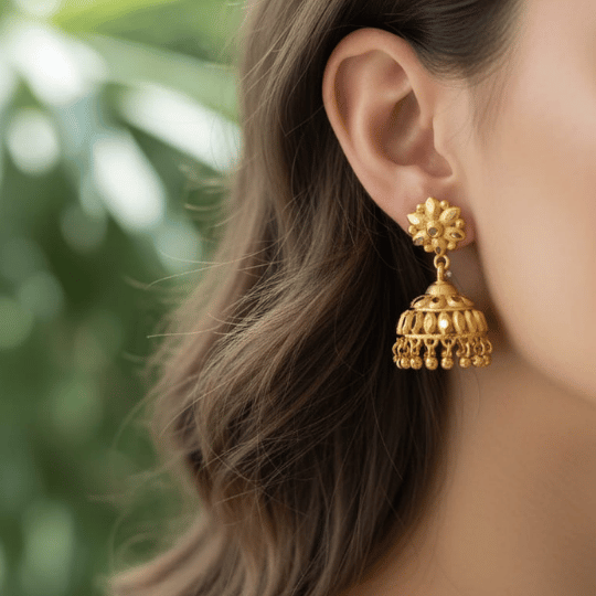 Micro Gold Plated Jhumka Earrings