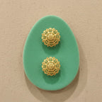 Mandala Wheel Gold Filigree Stud Earrings
