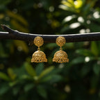 Designer Micro Gold Jhumka Earrings