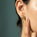 Diamond Square Pave Drop Earrings
