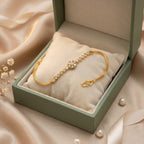 Micro Gold Forming CZ Flower Chain Bracelet