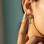 Diamond Square Pave Drop Earrings