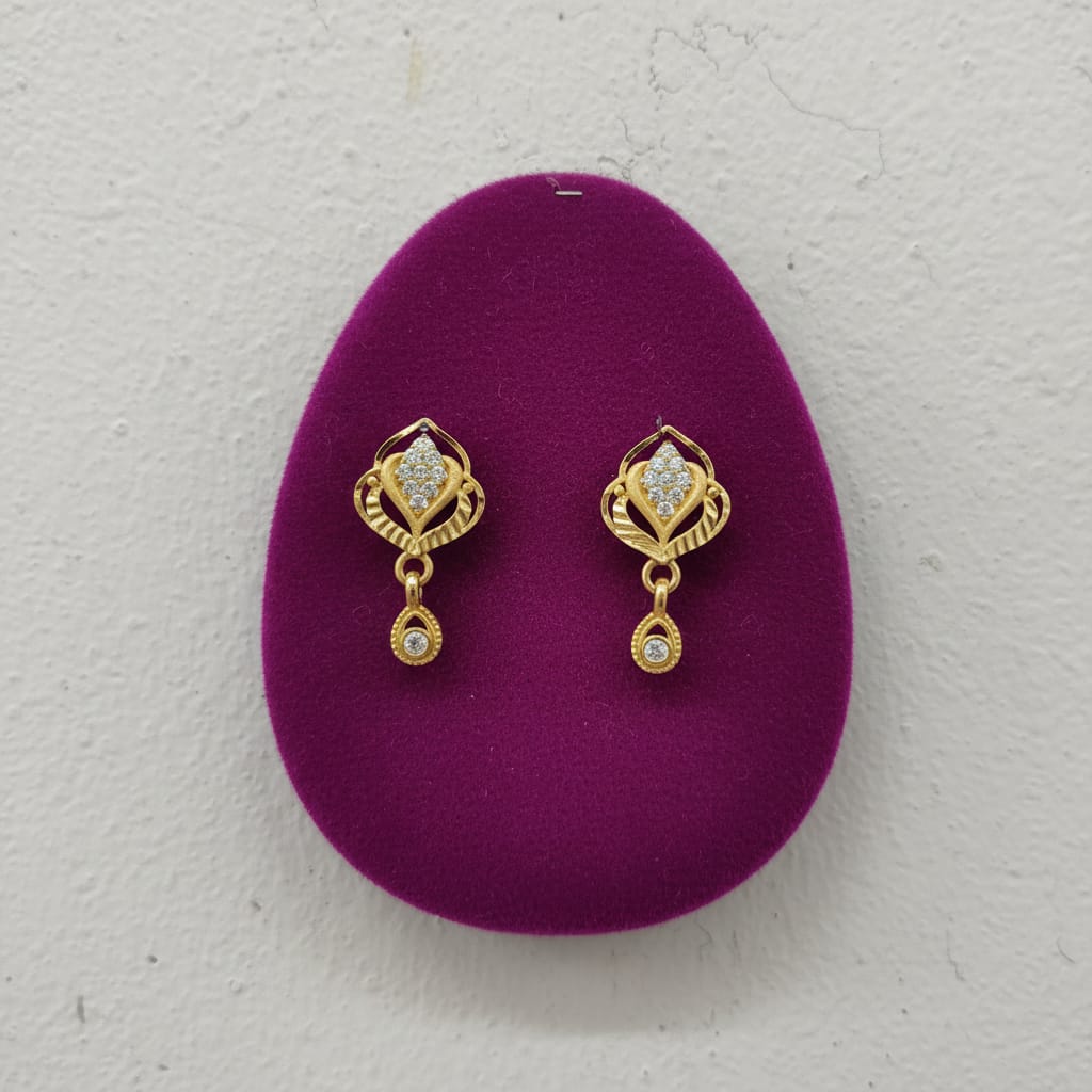 Diamond Square Pave Drop Earrings