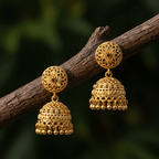 Micro Gold Plated Jhumka Earrings