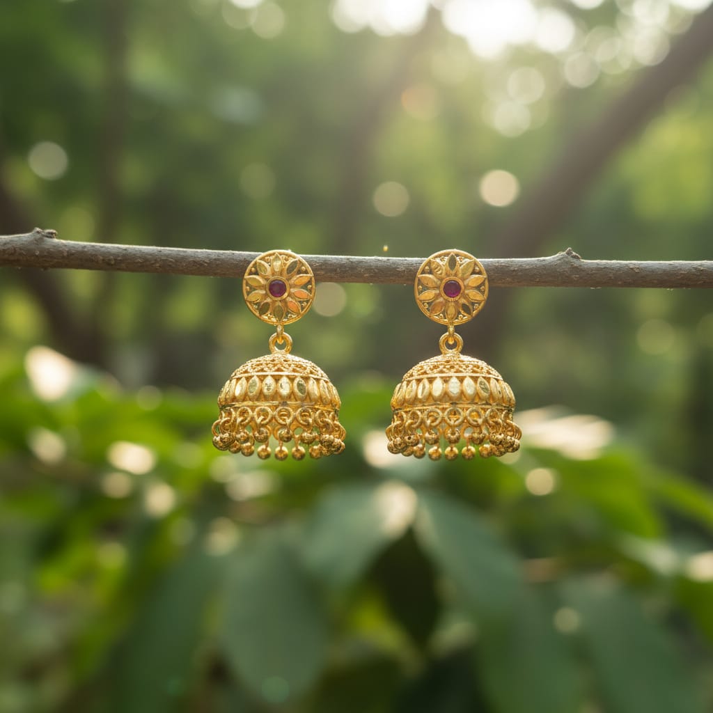 Elegant Micro Gold Jhumki