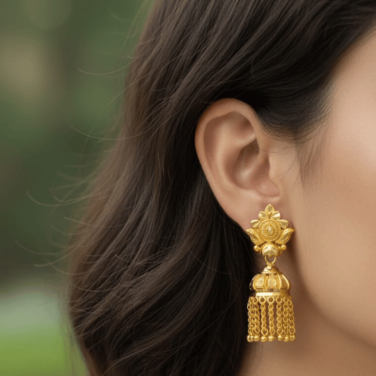 Elegant Micro Gold Plated Mini Jhumka
