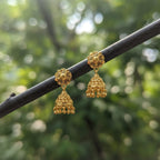 Ethnic Micro Gold Plated Double Jhumka