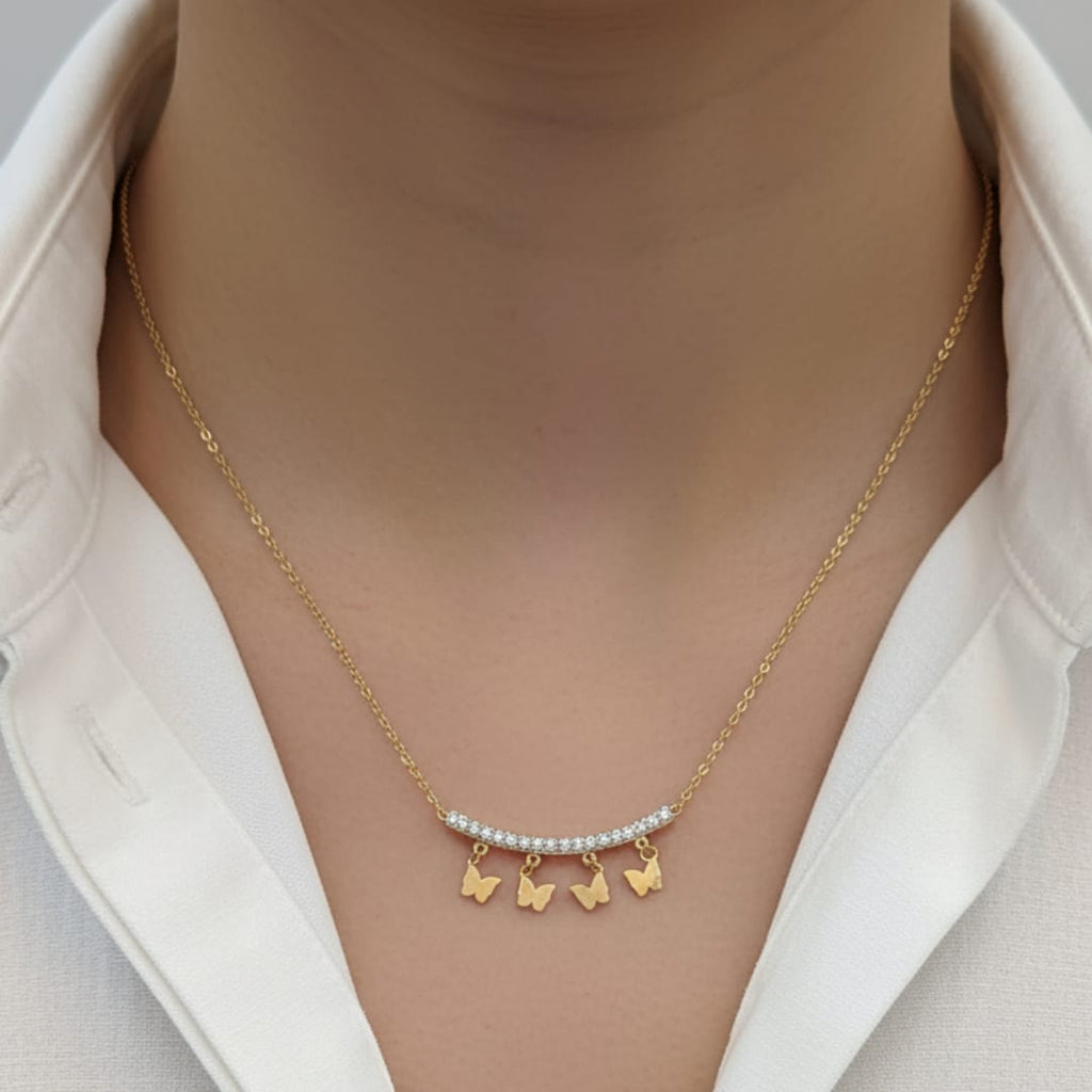 Anti-Tarnish Stainless Steel Butterfly Charm Chain