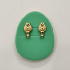 Oval Filigree Shield Meenakari Bell Drop Earrings
