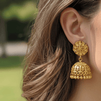Micro Gold Plated Big Jhumka Earrings