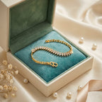 Micro Gold Forming Cz Channel Chain Bracelet