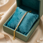 Micro Gold Forming Cz Channel Chain Bracelet
