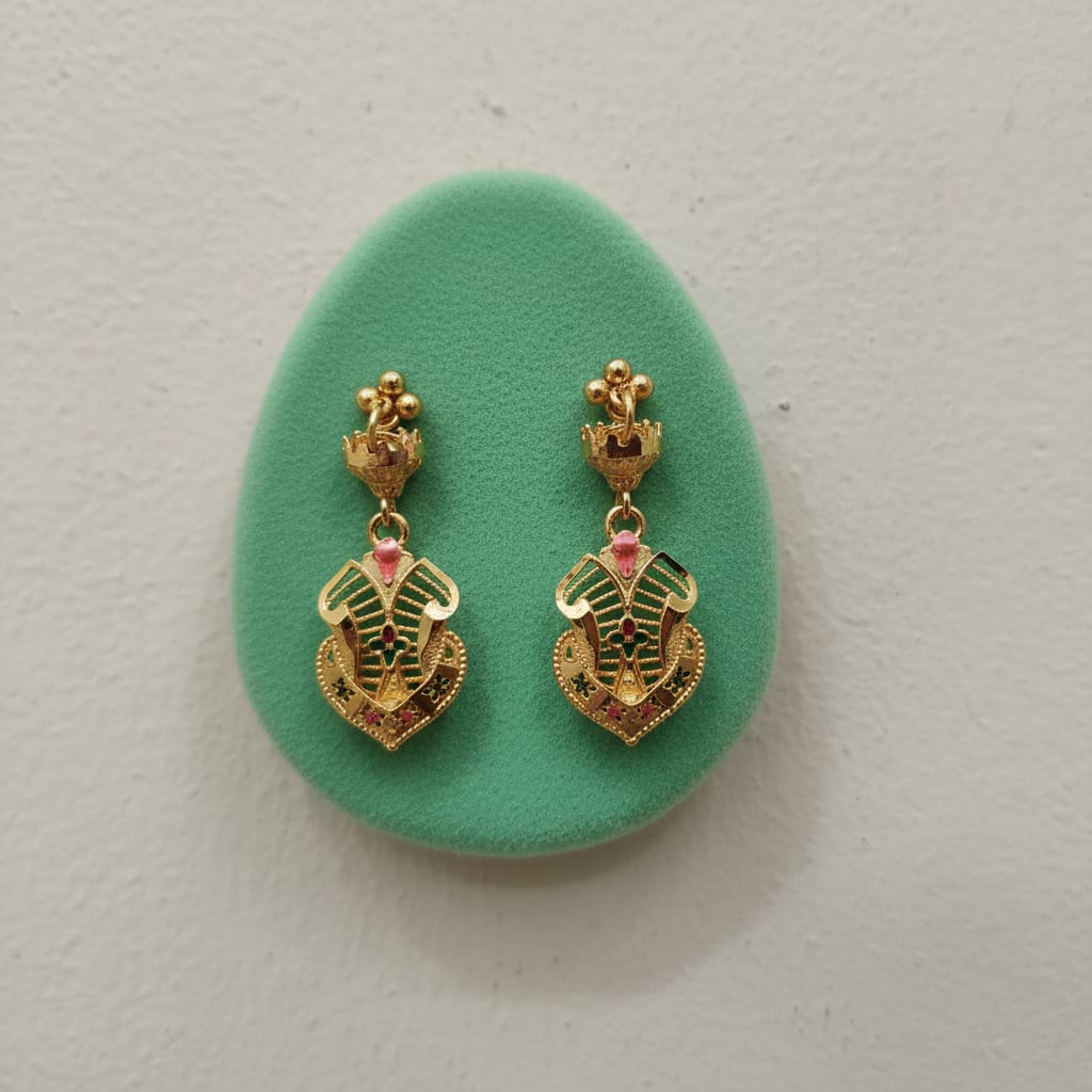 Ghoomar Gold Patti Earrings