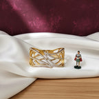 Gold-Tone CZ Cuff Bangle