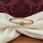 Gold Barrel Clasp Diamond Bangle