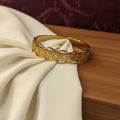 Gold Floral Lattice Bangle