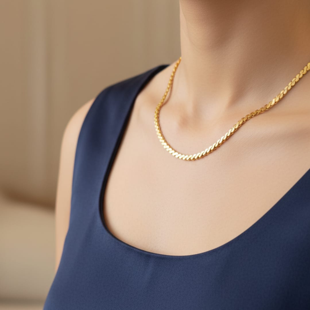 Gold Twisted Scale Chain