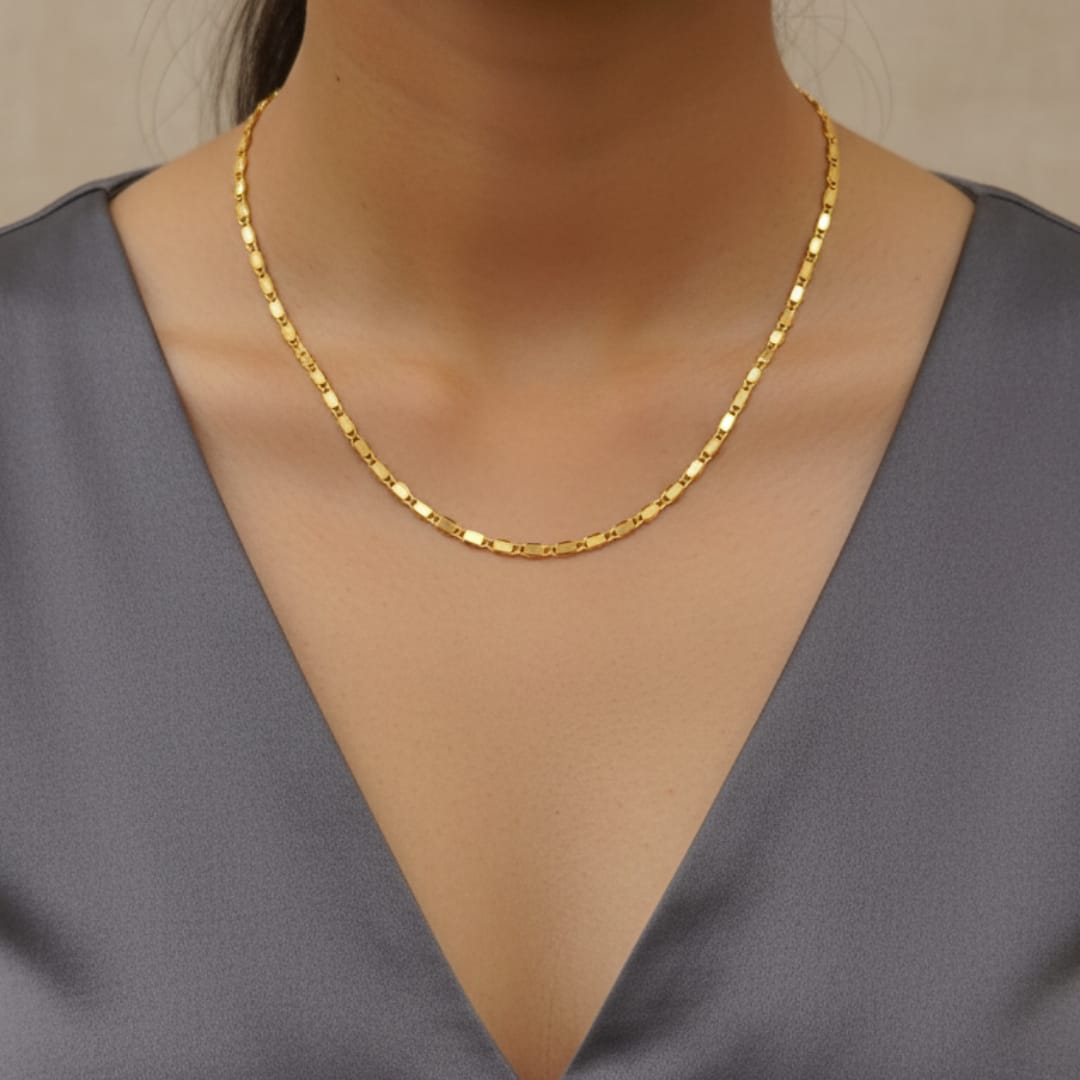 Gold Twisted Scale Chain