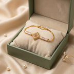 Micro Gold Forming Diamond Charm Bracelet
