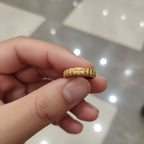 Micro Gold Plated Wheat Leaf Band Ring