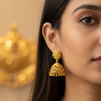 Micro Gold Plated Rose Mandala Jhumki