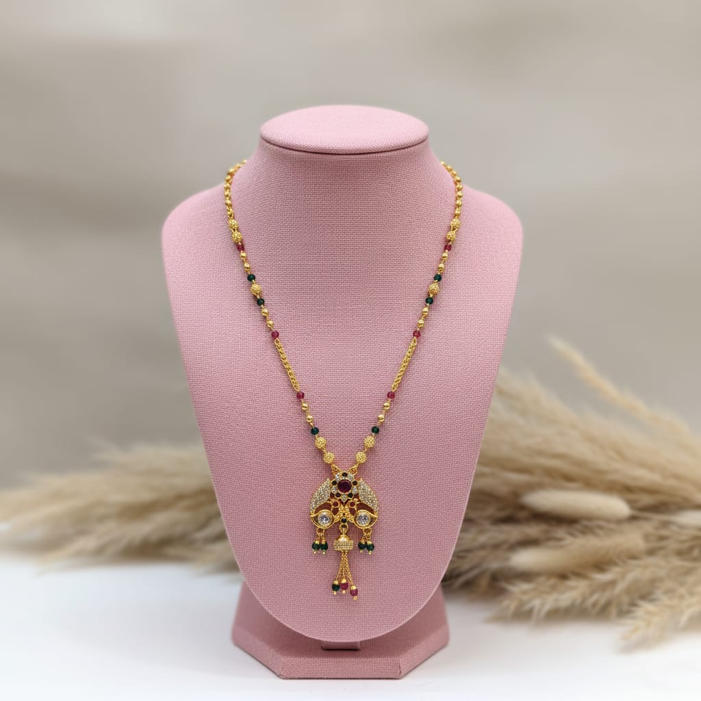 Micro Gold Plated Rajwadi Chain Pendant