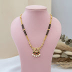 Micro Gold Plated  Mangalsutra with Ruby, Emerald & Pearl Drops