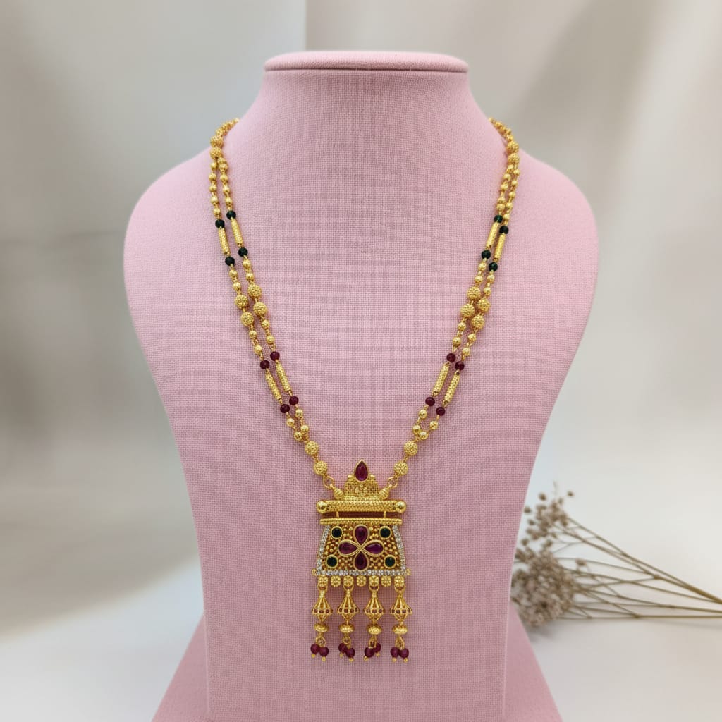 Micro Gold Plated Rajwadi Chain Pendant