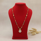 1 Gram Gold Sunflower CZ Pearl Mangalsutra