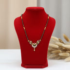 One Gram Gold Multicolour CZ Floral Mangalsutra