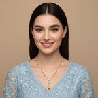 CZ Round Tassel Drop Mangalsutra | One Gram Gold