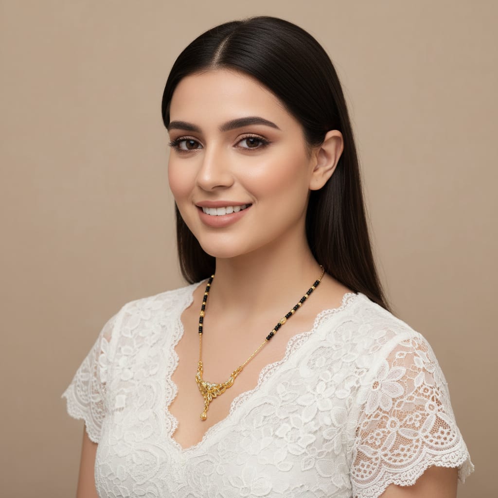 Micro Gold-Plated Pendant Mangalsutra