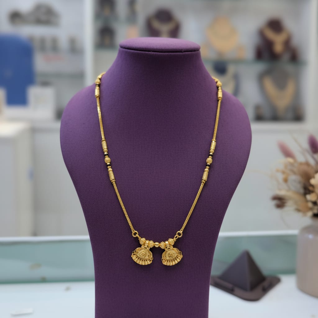 Gold-Plated Double Vati Micro Mangalsutra