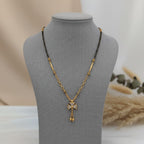 One Gram Gold Mangalsutra with CZ Star Cross Pendant & Gold Balls